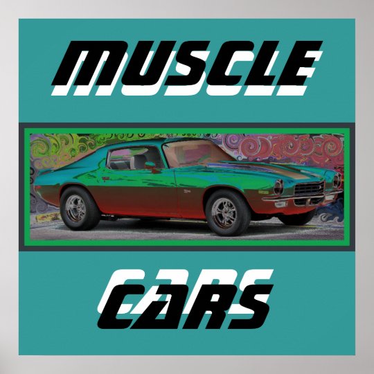 70s筋肉車 ポスター Zazzle Co Jp