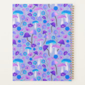 70sかわいらしマッシュルームカタツムリターコイズブルーパープル プランナー手帳 (裏面)