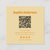 70sはっきりしたスタイルとQRコーカスタムド – レトロブラスト スクエア名刺 (裏面)