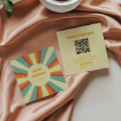 70sはっきりしたスタイルとQRコーカスタムド – レトロブラスト スクエア名刺