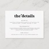 70sはっきりしたレトロスクリプトタイポグラフィ詳細結婚 エンクロージャーカード (正面)