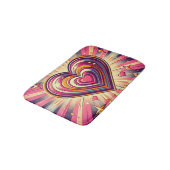 70sアーポップ・アートのトハート/バレンタインのマグカップ バスマット (アングル)