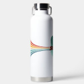70sインスパイアレトロレインボーストライプ ウォーターボトル (正面)
