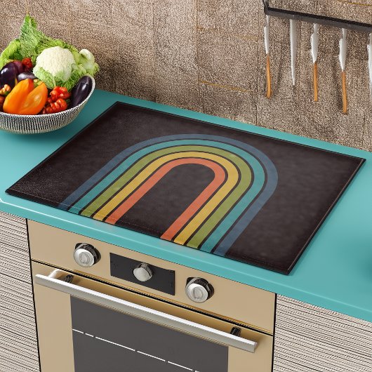 70sオレンジブラウンティール（緑がかった色）パターカスタムン カッティングボード