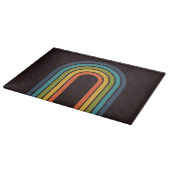 70sオレンジブラウンティール（緑がかった色）パターカスタムン カッティングボード (角)