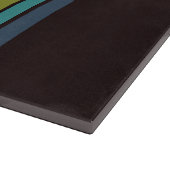 70sオレンジブラウンティール（緑がかった色）パターカスタムン カッティングボード (角)