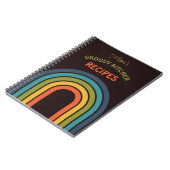 70sオレンジブラウンティール（緑がかった色）パターカスタムン ノートブック (左側)