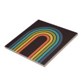 70sオレンジブラウンティール（緑がかった色）パターンカスタムキッチン タイル (側面)