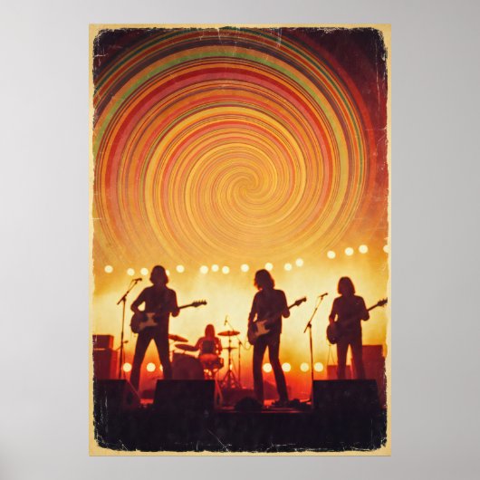 70sカラフルポスター – Groovy Music Fes ポスター (正面)