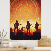 70sカラフルポスター – Groovy Music Fes ポスター (キッチン)