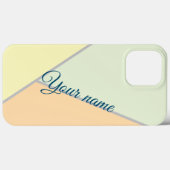 70sカラーブロックセージ緑の三角形名前をカスタムする Case-Mate iPhoneケース (裏面 (横))