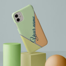 70sカラーブロックセージ緑の三角形名前をカスタムする