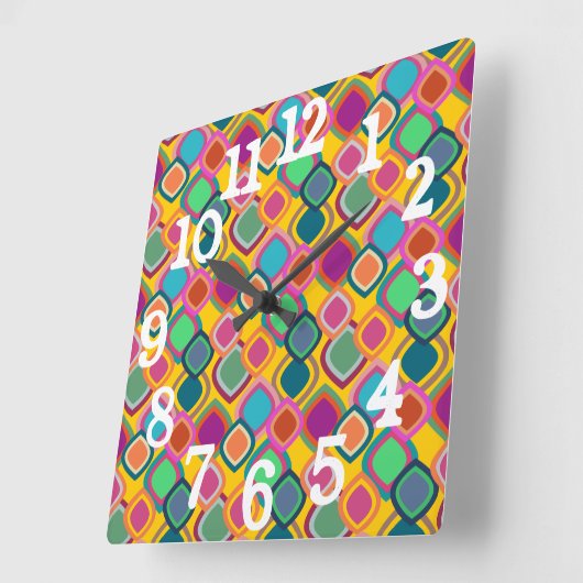 70sカラー スクエア壁時計 (傾斜)