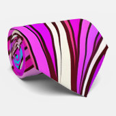 70sカルチャーポップ・アートのピンクスワールレトロ ネクタイ (ロール)
