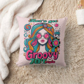 70sグルーヴィブギーレトロディスコ誕生日デコール クッション (ブランケット)