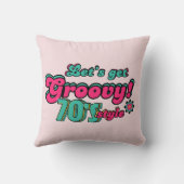 70sグルーヴィブギーレトロディスコ誕生日デコール クッション (裏面)