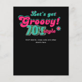 70sグルーヴィブギーレトロディスコ誕生日パーティー チラシ (裏面)