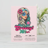 70sグルーヴィブギーレトロディスコ誕生日パーティー 招待状 (スタンド正面)