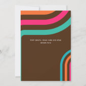 70sグルーヴィブギーレトロディスコ誕生日パーティー 招待状 (裏面)