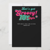 70sグルーヴィブギーレトロディスコ誕生日パーティー 招待状 (裏面)