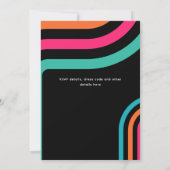 70sグルーヴィブギーレトロディスコ誕生日パーティー 招待状 (裏面)