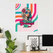 70sグルーヴィブーギーレトロディスコ ポスター (ホームオフィス)