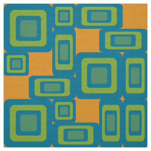 70sスタイルの立方体パターン ファブリック (見本)