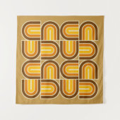 70sスタイルジオメトリアーチパターン タペストリー (正面(横))