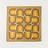 70sスタイルジオメトリアーチパターン タペストリー (正面)