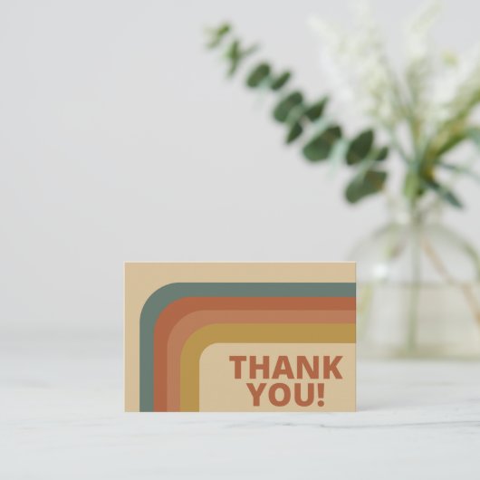 70'sスタイルレトロありがとう名刺 名刺 (スタンド正面)