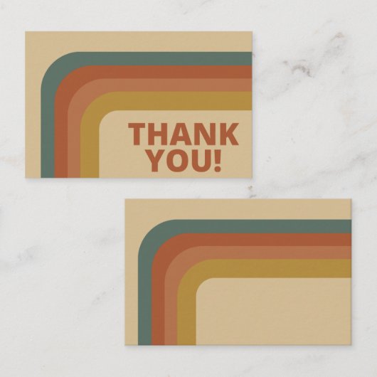 70'sスタイルレトロありがとう名刺 名刺 (正面/裏面)