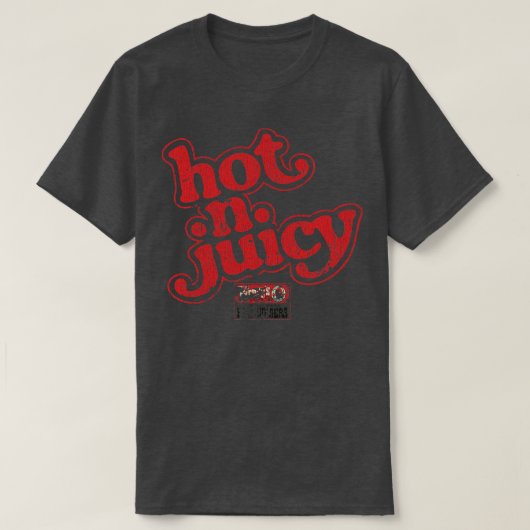 70sスタイルHotNJuicy 1977 Tシャツ (デザイン正面)