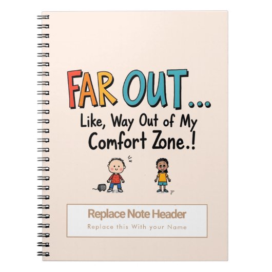 70sスラングパーソナライズされたをテーマにしたノートブック ノートブック (正面)