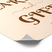 70sタイポグラフィレトロレインボークリームカードギフトPo ポスター (角)