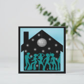 70sディスコのテーマのホームパーティ 招待状 (スタンド正面)