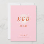 70sディスコの輝きカラフルモダンレトロ結婚の 招待状 (裏面)