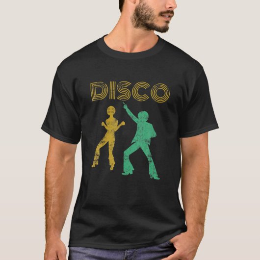 70Sディスコダンサーレトロ60Sパーティークラブ踊りGif Tシャツ (正面)