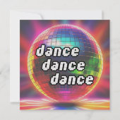 70sディスコボールレトロノスタルジア結婚式招待状 招待状 (裏面)