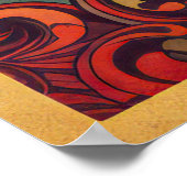 70sトリップ(幻覚体験)のようなコンサートポサイケデリックスターレトロArtwor ポスター (角)