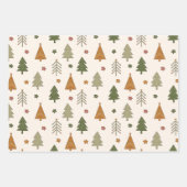 70sノスタルジアレトログルービークリスマス ラッピングペーパーシート (正面3)