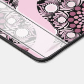 70sパーソナライズされたダスキーバラさくらんぼブロッサムマンダラ デスクマット (コーナー)