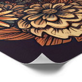 70sヒッピーサイケデリックバンレトロAIアート ポスター (角)