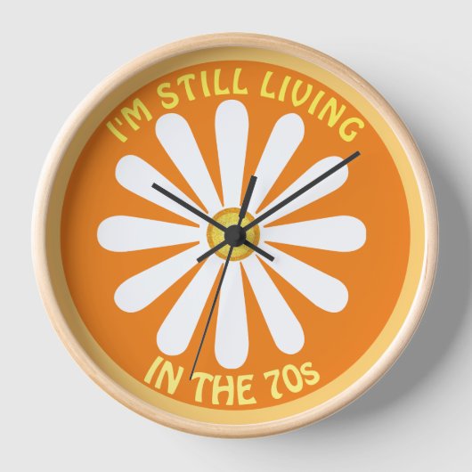 70sヒッピーデイジーポケットウォッチ 壁時計 (正面)