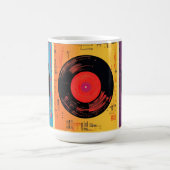70sビニールレコードアルバムカスタムキッチン コーヒーマグカップ (中央)