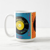 70sビニールレコードアルバムカスタムキッチン コーヒーマグカップ (左)