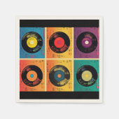 70sビニールレコードアルバムカスタムキッチン スタンダードカクテルナプキン (正面)