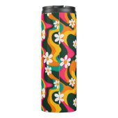 70sフローラレトロパターン(名前あり) カラフル タンブラー (裏面)