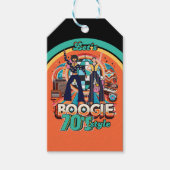 70sブギーレトロディスコ踊りパーティーの好意 ギフトタグ (正面)