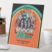 70sブギーレトロディスコ踊り誕生日パーティー 台座サイン (インサイチュ)