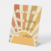 70sベビーシャワーボヘミアンシャワーペデスタルサイン 台座サイン (正面)